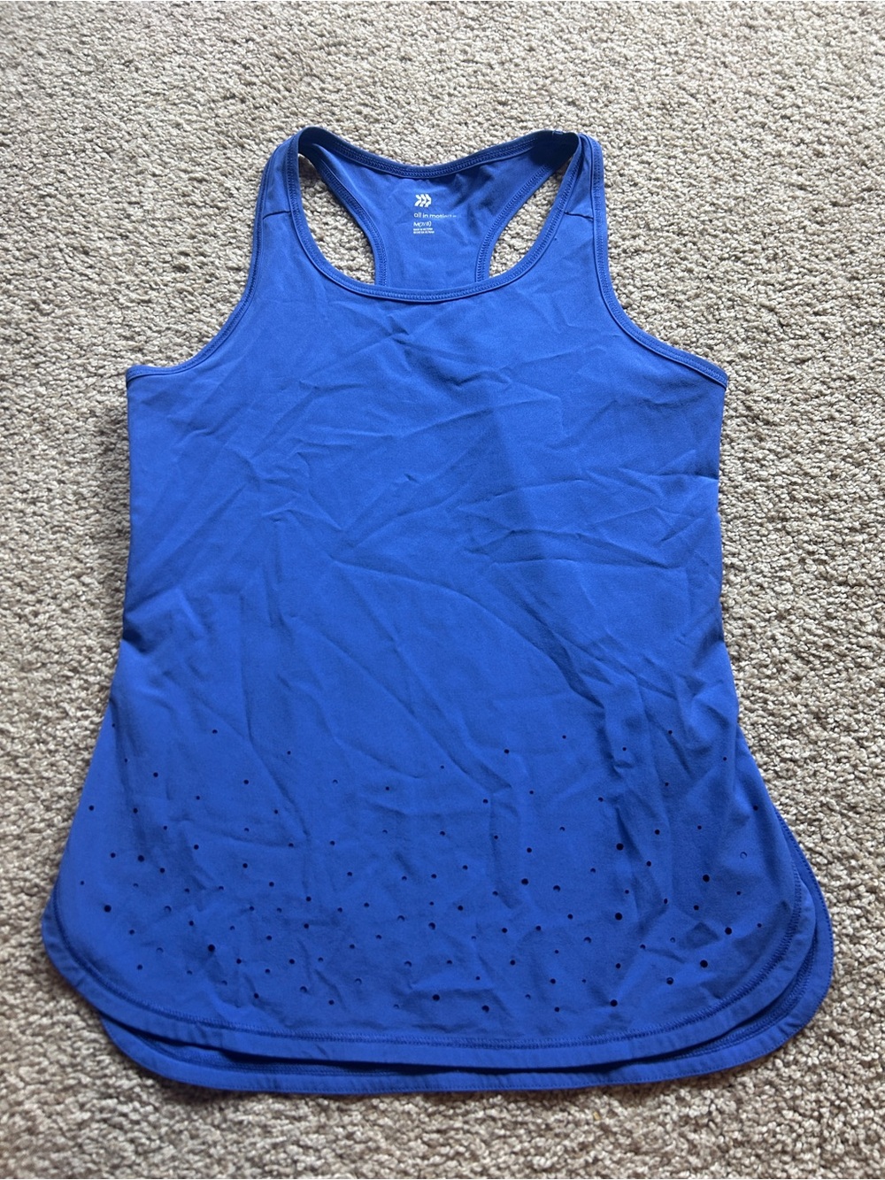 All In Motion Women's Blue Ombre Racerback Performance Tank Top Size XS